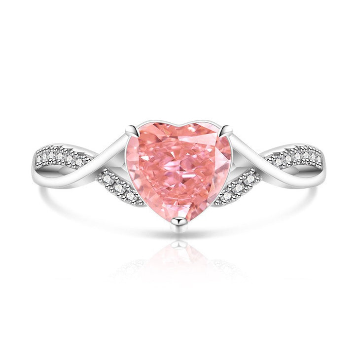 Heart of Devotion S925 Sterling Silver Heart-Cut Ring