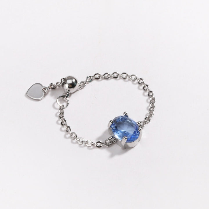 Starlit Chain Adjustable Solitaire Ring