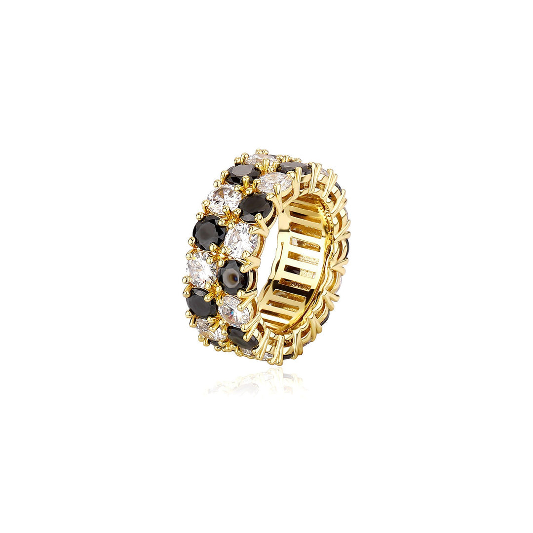 「Dual Row Sparkle」Elastic Full-Set Eternity Ring