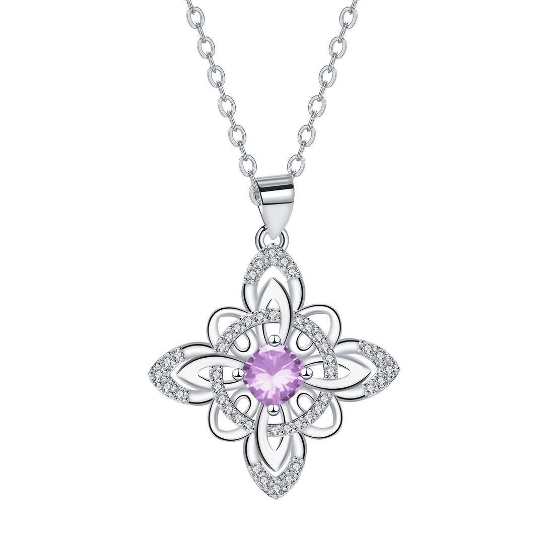 「Celtic Guardian」Birthstone Double Protection Necklace