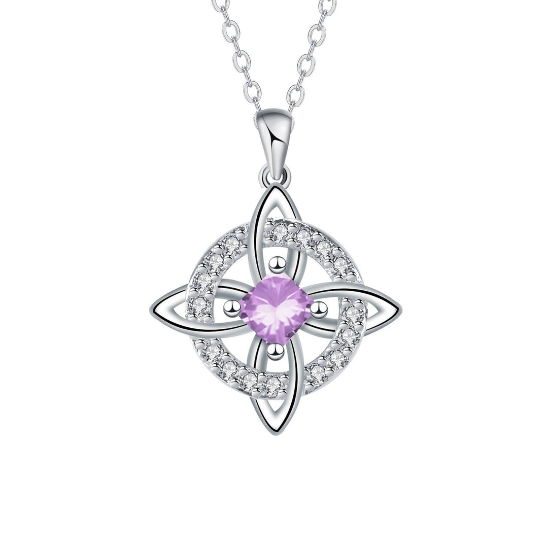 「Witch's Knot」Birthstone Double Protection Necklace