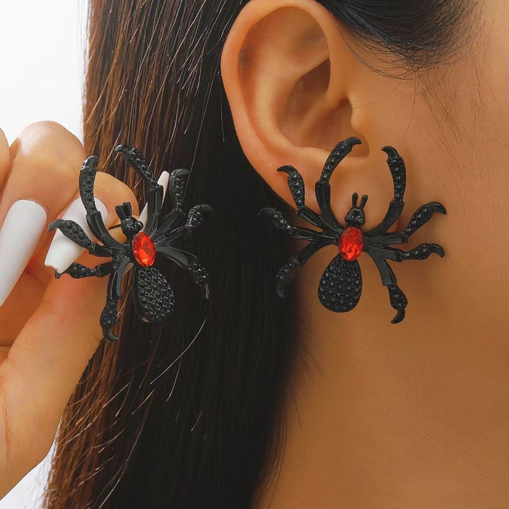 Halloween Dark Queen · Gothic Pavé Spider Beaded Jewelry Set