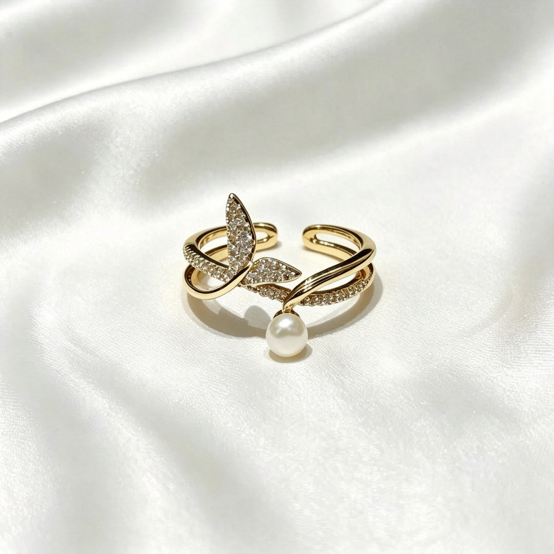 Classic French Pearl Open Ring