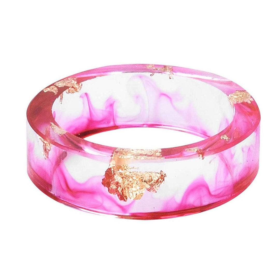 Nature's Imprint · Handmade Resin Ring with Dried Flowers & Gold Foil