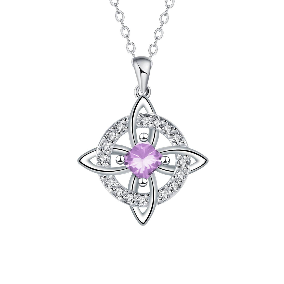 Star Spirit Guardian · S925 Sterling Silver Celtic Witches Knot Birthstone Necklace