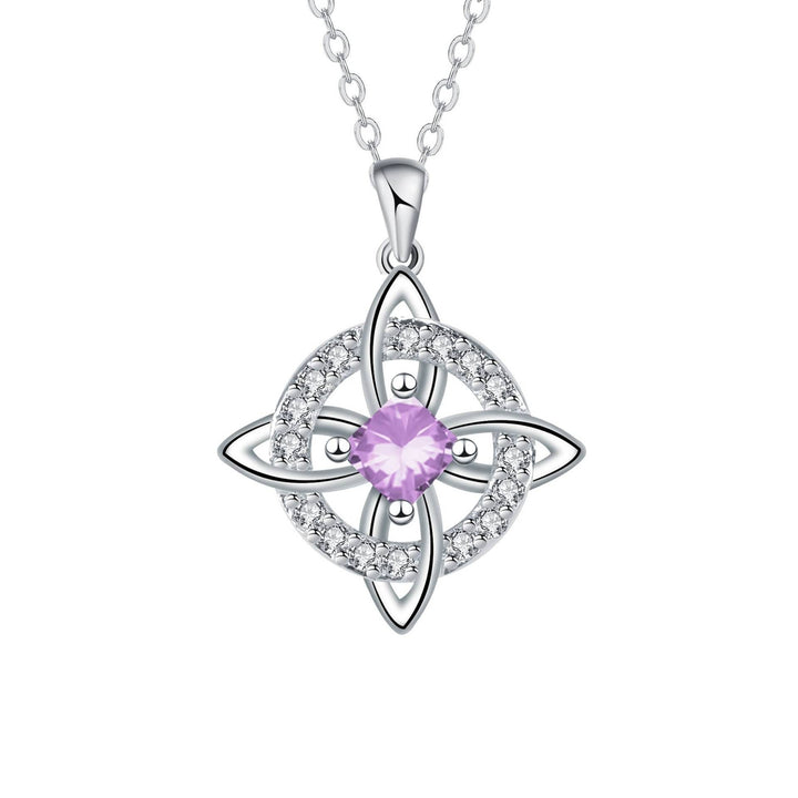 Star Spirit Guardian · S925 Sterling Silver Celtic Witches Knot Birthstone Necklace