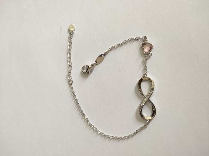 S925 Silver Pavé Infinity Symbol Bracelet
