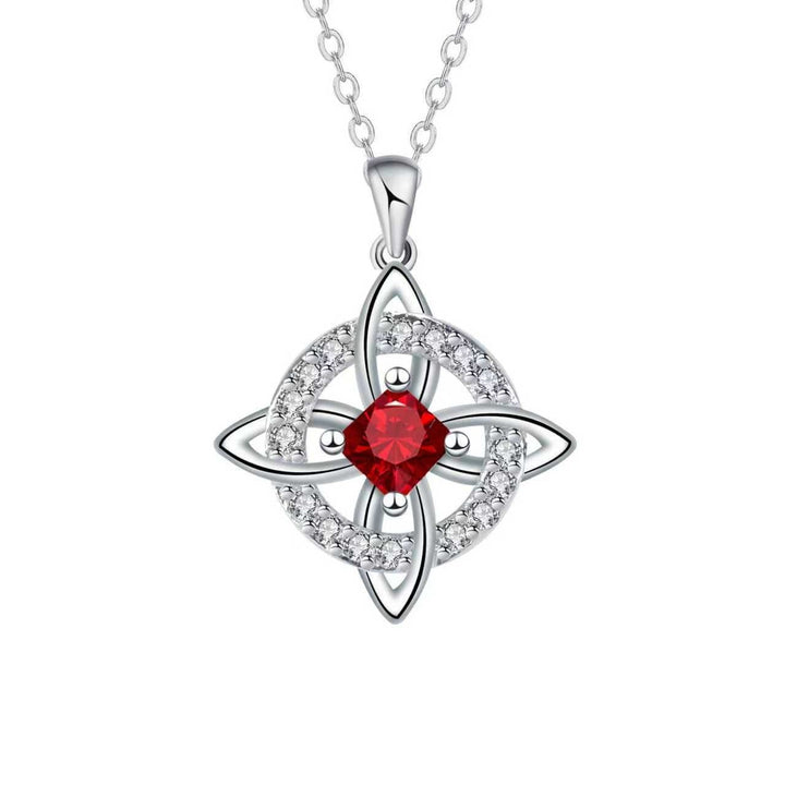 「Witch's Knot」Birthstone Double Protection Necklace