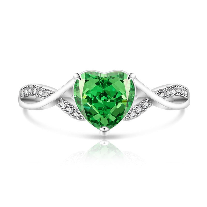 Heart of Devotion S925 Sterling Silver Heart-Cut Ring