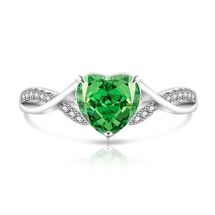 Heart of Devotion S925 Sterling Silver Heart-Cut Ring