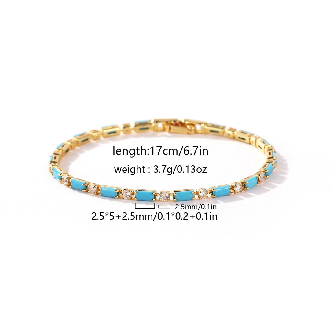 Turquoise Breeze Natural Baguette Turquoise Tennis Bracelet