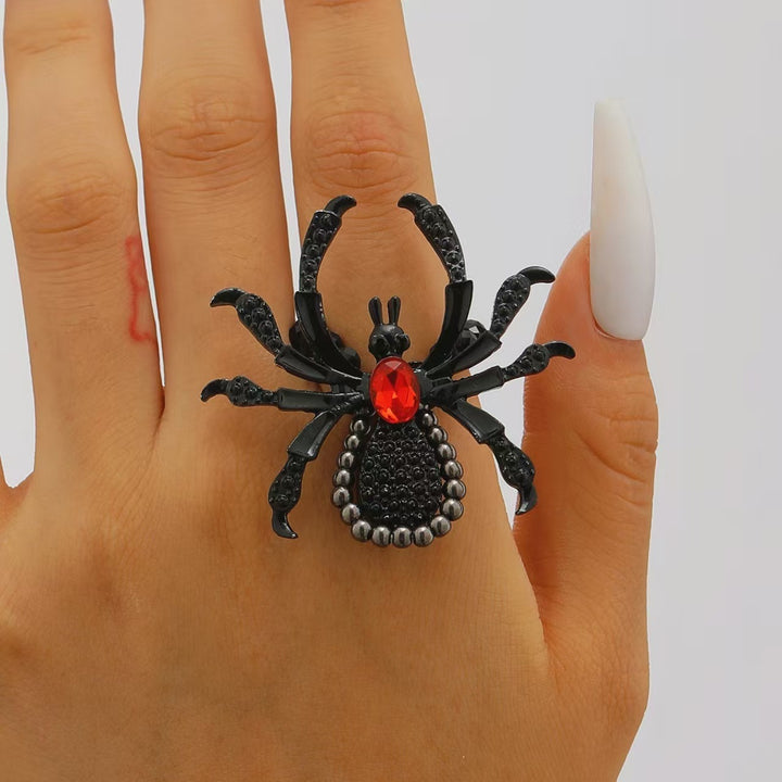 Halloween Dark Queen · Gothic Pavé Spider Beaded Jewelry Set