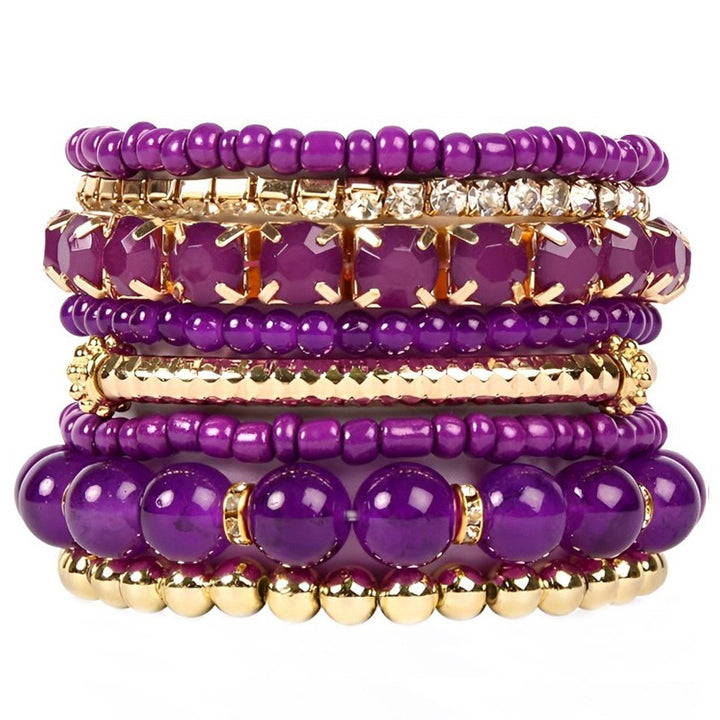 Boho Stackable Beaded Bracelet Set
