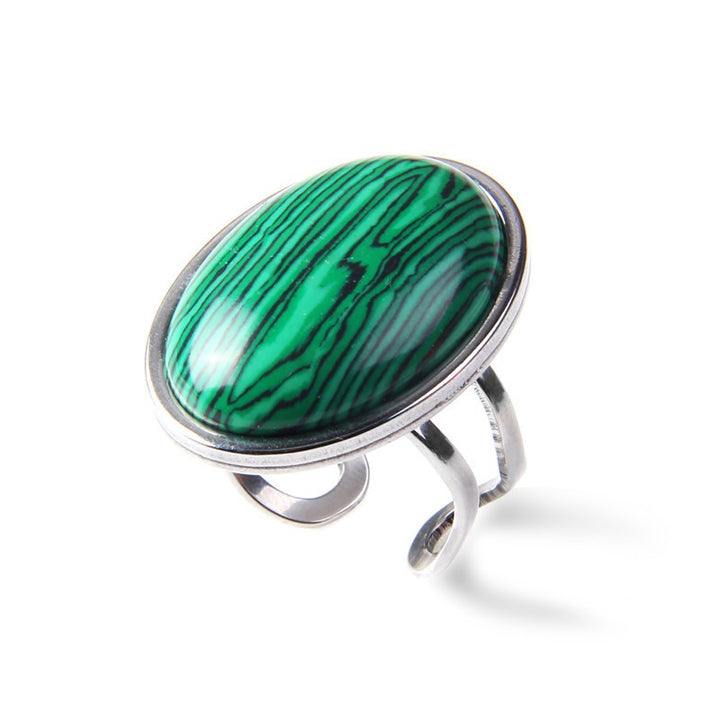 Vintage Natural Gemstone Open Ring
