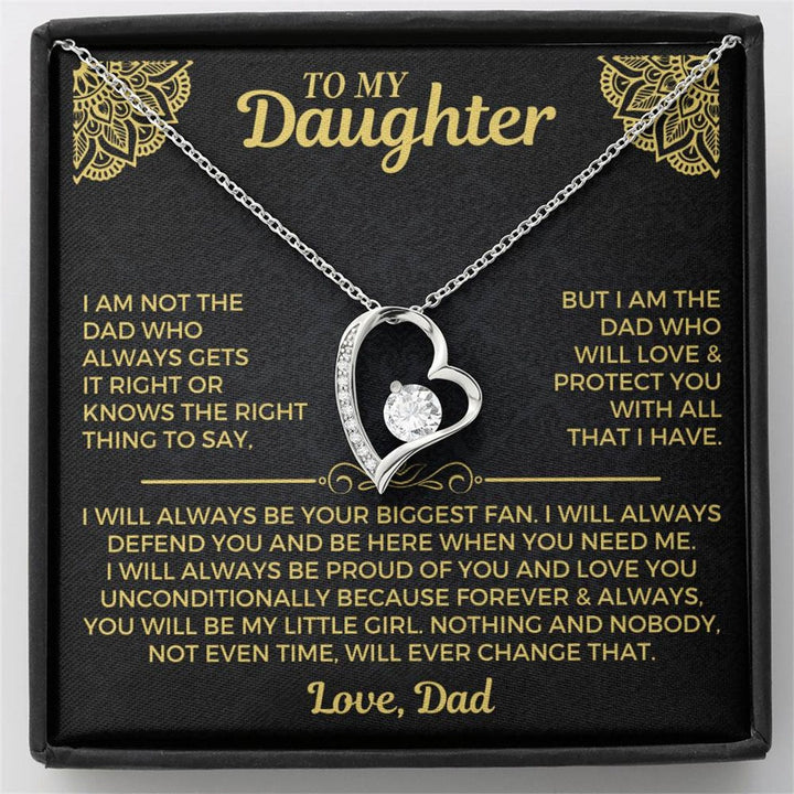 Eternal Love Floating Heart Necklace Personalized Gift Set for Her To My Daughter/Wife/Grandma/Mom/ Granddaughter(Gift Box & Card Included)