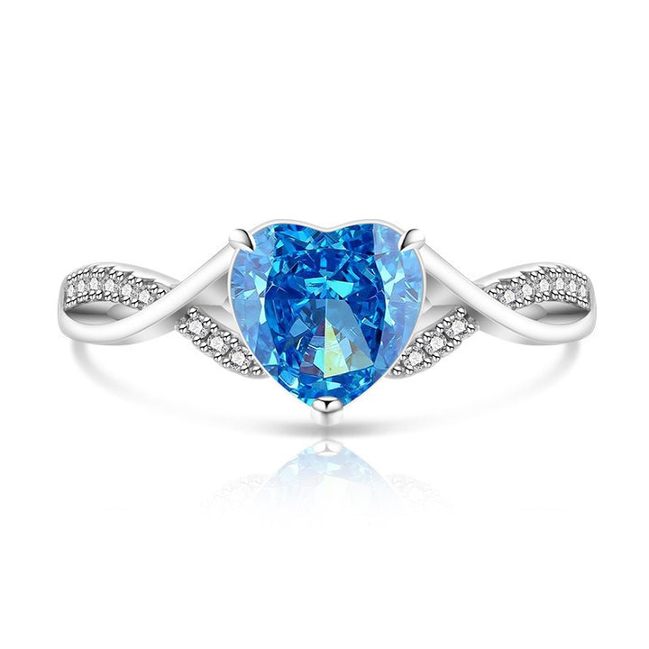 Heart of Devotion S925 Sterling Silver Heart-Cut Ring