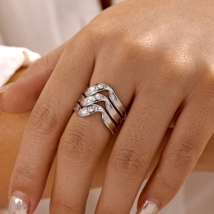 Flowing Ribbon Multi-Band Ring