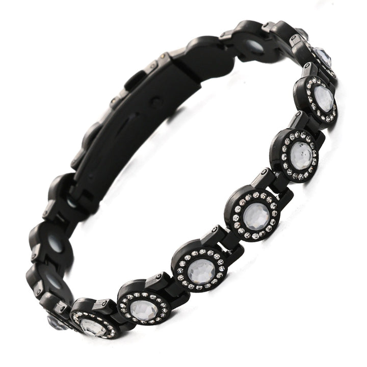Crystal Energy Luxury Pavé Magnetic Therapy Bracelet