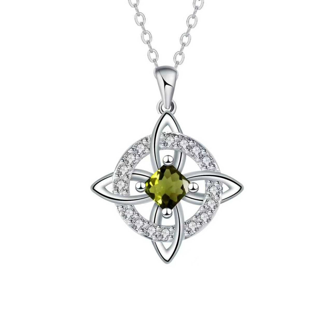 Star Spirit Guardian · S925 Sterling Silver Celtic Witches Knot Birthstone Necklace