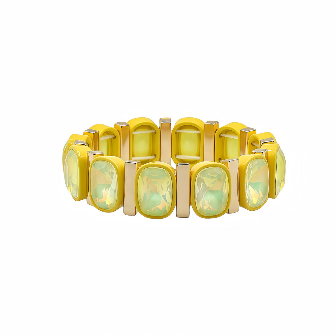 Vintage Y2K Crystal Enamel Stretch Bracelet