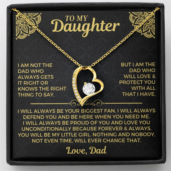Eternal Love Floating Heart Necklace Personalized Gift Set for Her To My Daughter/Wife/Grandma/Mom/ Granddaughter(Gift Box & Card Included)