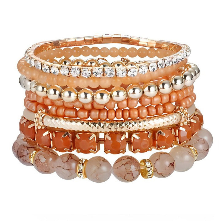 Boho Stackable Beaded Bracelet Set