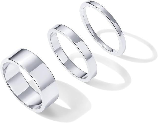 18K Gold / 18K White Gold Minimal Stacking Ring Collection | Everyday Essential