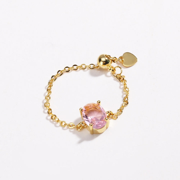 Starlit Chain Adjustable Solitaire Ring