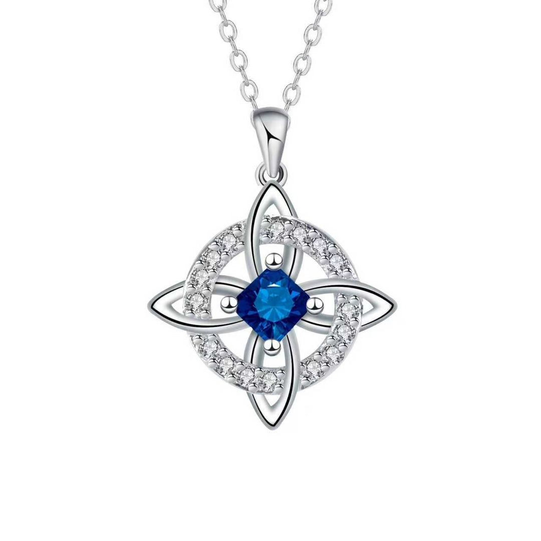 「Witch's Knot」Birthstone Double Protection Necklace
