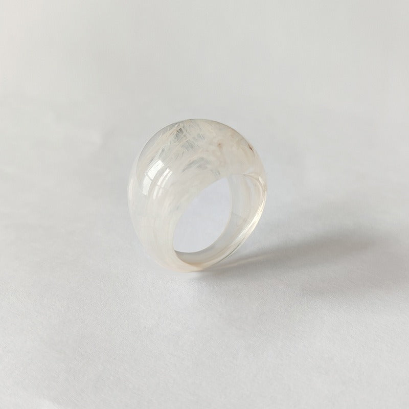 Chunky High-Gloss Resin Dome Ring