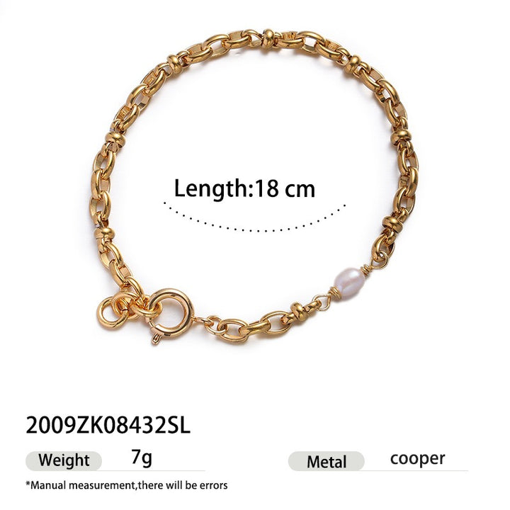 Multiple Styles 18K Gold Plated Pearl Bracelet