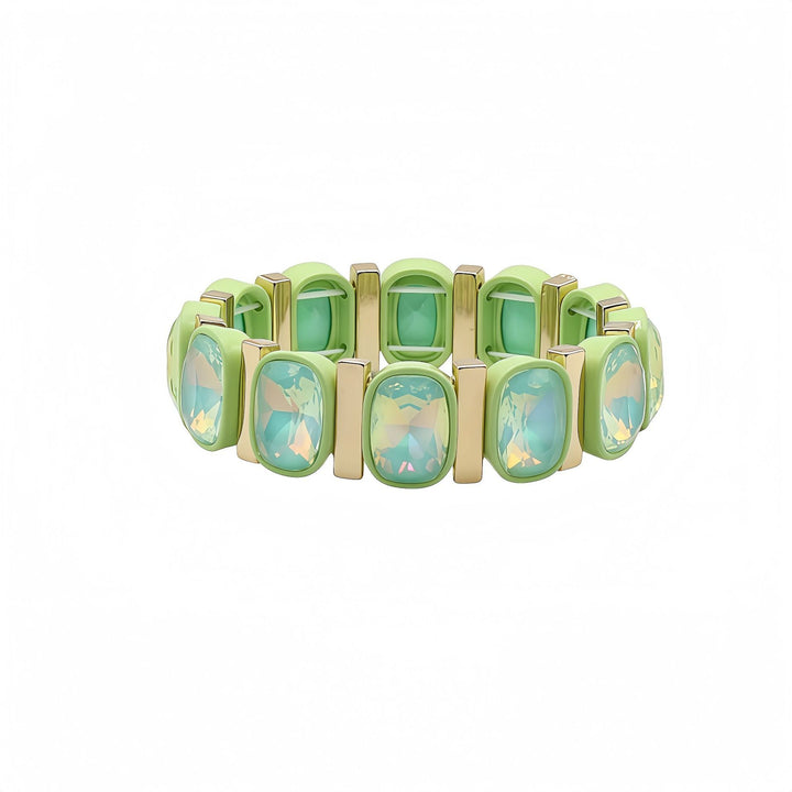 Vintage Y2K Crystal Enamel Stretch Bracelet