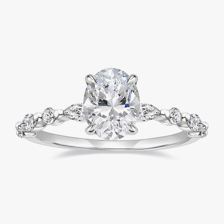 S925 Silver Oval Engagement Ring